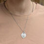 Personalised Handprint Footprint Padlock Heart Necklace, thumbnail 1 of 5