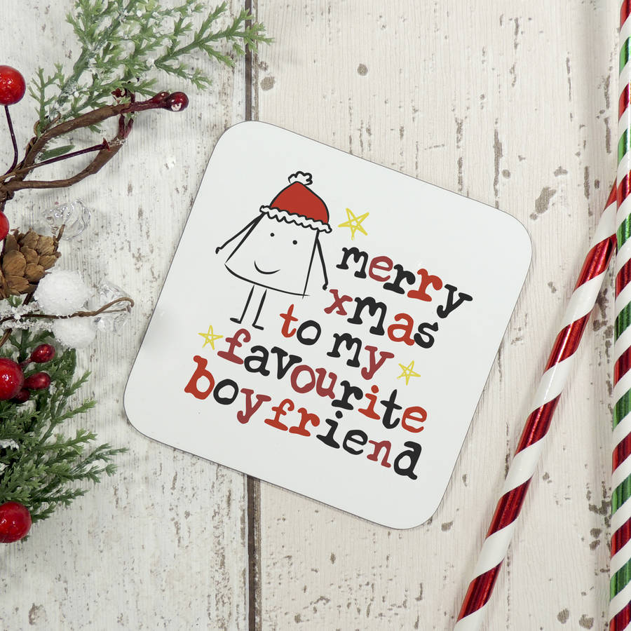 merry christmas to my favourite boyfriend xmas card by parsy card co ...