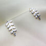 Sterling Silver Leaf Vine Hook Earrings, thumbnail 1 of 4