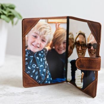 Personalised Leather Travel Photo Frame, 8 of 10