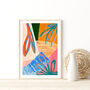 Colourful Oversized Abstract Leaf Art Print, thumbnail 2 of 12