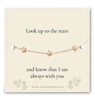 In Loving Memory Keepsake With A Gold Plated Or Silver Plated Star Bracelet And Card, 6 of 6