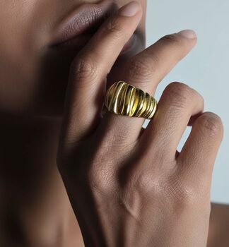 Kin Draped Gold Ring, 5 of 5