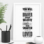 'You Are Loved More Than You Know' Typography Print, thumbnail 3 of 3