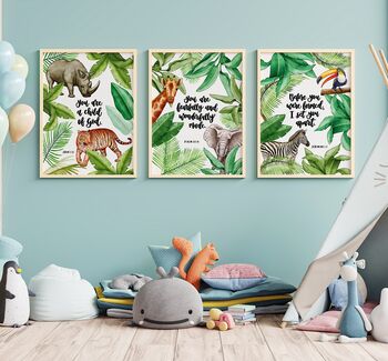 Fearfully And Wonderfully Made Nursery Print, 6 of 7