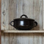 Traditional Black Terracotta Casserole Dish, Two Sizes, thumbnail 1 of 2