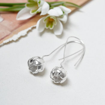 Sterling Silver Blossom Drop Earrings, 2 of 4