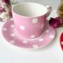 Cath Kidston Cup And Saucer Pink Spotted, thumbnail 1 of 4