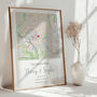Our Special Place Personalised Map Print Anniversary Gift, thumbnail 1 of 11