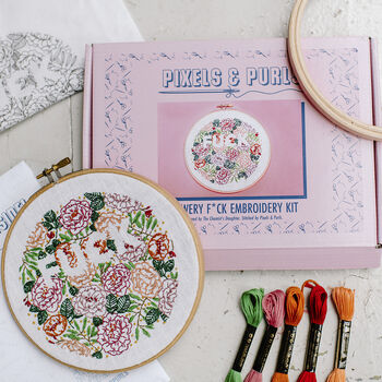 Subversive Floral Sweary Embroidery Kit, 2 of 5