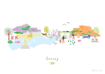 Jersey Channel Islands Skyline Art Print, 2 of 2