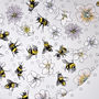 Bees Buzzing In Flowers Print, thumbnail 4 of 4
