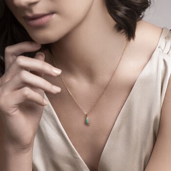 Amazonite Pyramid Pendant Necklace, 6 of 7
