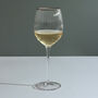G Decor Set Of Four Ribbed Wine Glasses With Silver Rim, thumbnail 4 of 5