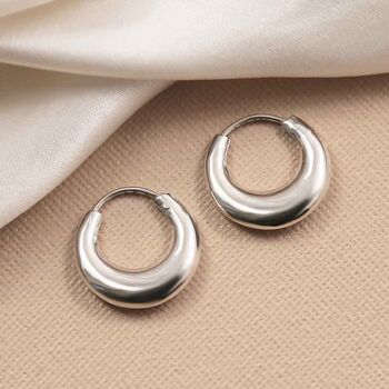Sterling Silver Creole Hoops, 2 of 4