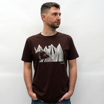 Organic Mountain Bear T Shirt, 4 of 5