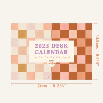 2023 Desk Calendar A5 | Checkers Pastels, 12 of 12