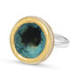 Large Round Turquoise Reef Adjustable Ring, thumbnail 1 of 4