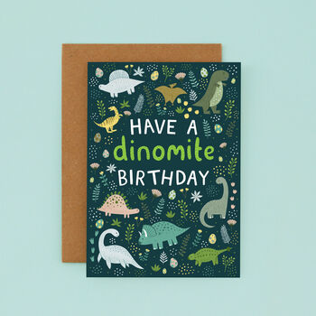 Any Age Dinosaur Birthday Card, Boys Birthday Card, 2 of 9