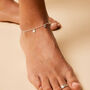 Lakshmi Anklet Blue Topaz Silver Or Gold Plated, thumbnail 3 of 10