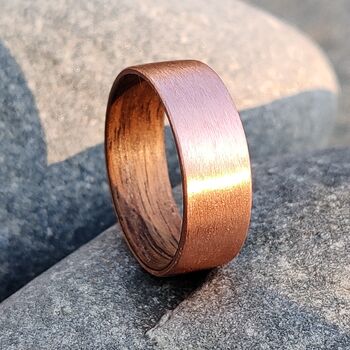 European Walnut And Copper Ring, 2 of 8