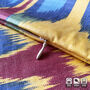 Multi Coloured Cotton Ikat Cushion Cover, thumbnail 3 of 7