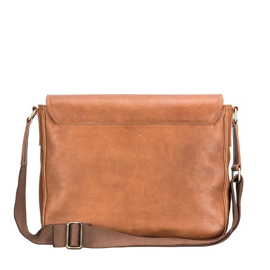 personalised leather laptop shoulder bag &#39;livorno&#39; by maxwell scott bags | 0