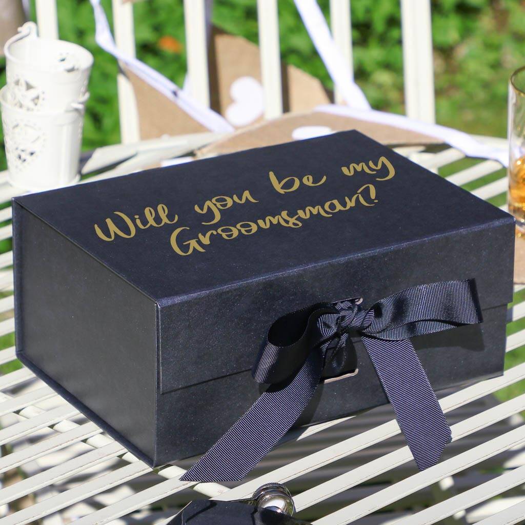 Luxury Personalised Groomsman Wedding Gift Box By Dibor