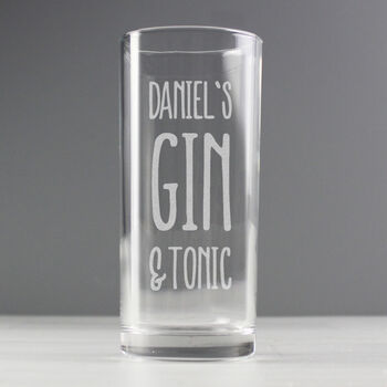 Personalised Gin And Tonic Hi Ball Glass, 4 of 4