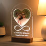 Personalised Infinity You And Me Photo Upload Heart LED Light, thumbnail 6 of 9