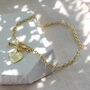 Personalised 9ct Yellow Gold Heart T Bar Bracelet, thumbnail 1 of 7