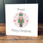 Personalised Christmas Card. Nutcracker Soldier, thumbnail 1 of 5