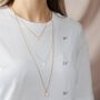 Mama And Baby Bear Initial Charm Necklace, thumbnail 8 of 10