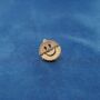 Gold Split Circle Smiley Face Statement Stud Earrings, thumbnail 3 of 7