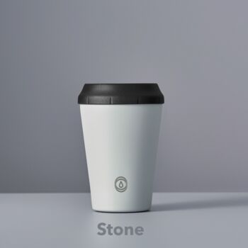 Personalised Premium Reusable Cup 8oz Stone, 2 of 5