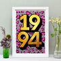 Personalised 30th Birthday 1994 Golden Year Print, thumbnail 2 of 6