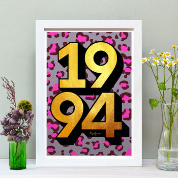 Personalised 30th Birthday 1994 Golden Year Print, 2 of 6