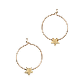 Petite Star Hoop Earrings, 10 of 12