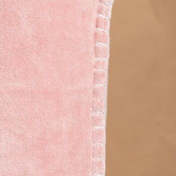 Pink Cotton Velvet Cushion Cover With Feston Stitch, 2 of 5