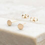 Mini 18ct Yellow Gold Plated Disc Stud Earrings, thumbnail 1 of 7