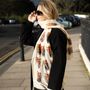 Tiger Head Print Scarf In Personalised Gift Box, thumbnail 5 of 6