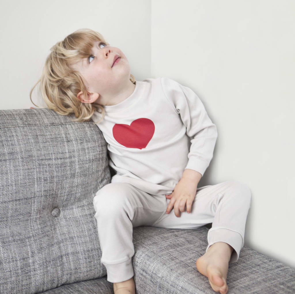 Kids Heart Pyjamas By PJ Mamma