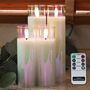 Set Of Four Pearlesent Glass Battery Candles, thumbnail 4 of 7