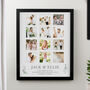 Personalised Botanical Black Multi Photo Frame Wedding Gift, thumbnail 1 of 6