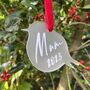 Personalised Robin Acrylic Christmas Bauble, thumbnail 1 of 7