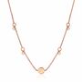 Rose Gold Plated 925 Geometry Drop Discs Necklace, thumbnail 1 of 3