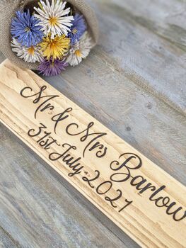 Personalised Vintage Mr And Mrs Wedding Sign, 2 of 3