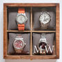 Personalised Initial Four Watches Wood And Glass Watch Box, thumbnail 1 of 7