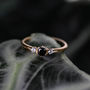 Black Spinel Trilogy Vintage Style Ring, thumbnail 1 of 5