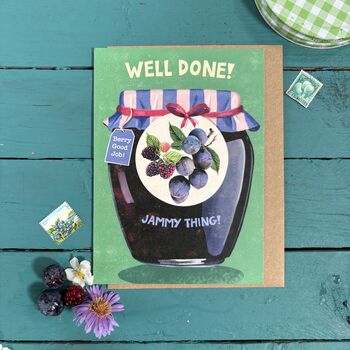 Fruit Jam Jar Congratulations/Well Done Card, 2 of 4